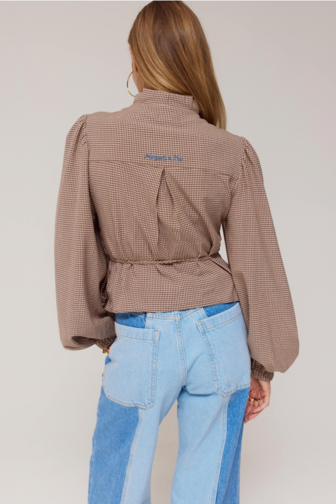 DEBBY LS AW25P605 1020 Check Dark Fudge